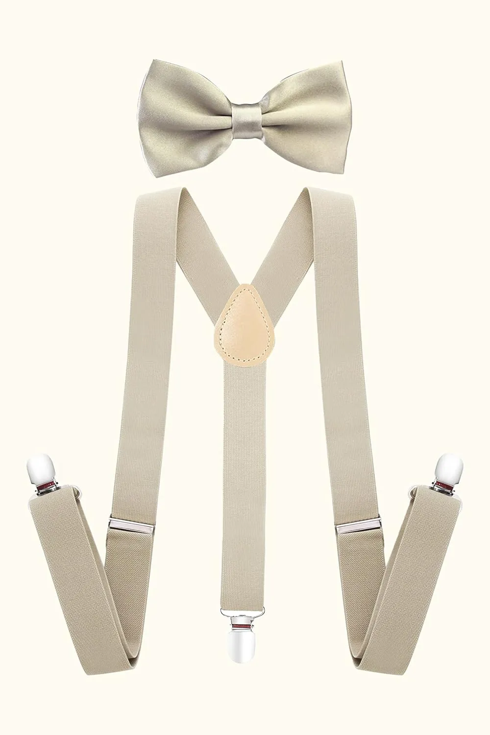 BABEYOND 1920s Mens Gatsby Gangster Accessories Set Panama Hat Suspender Bow Tie