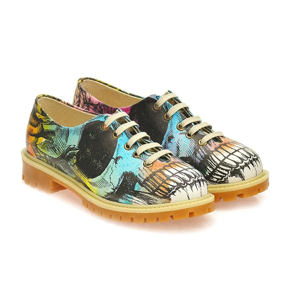 Colored Skull Oxford Shoes WTMK6515