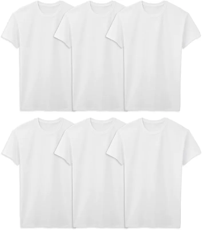 Fruit of the Loom Men's Undershirts, Moisture Wicking & Tag Free, Short Sleeve Crew T-Shirts