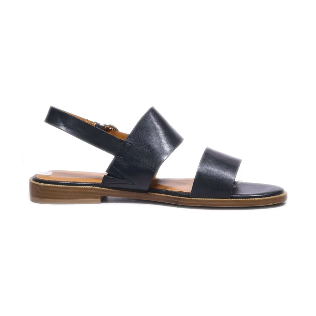 Graceland Flat Sandals Leather Black Colour For Women