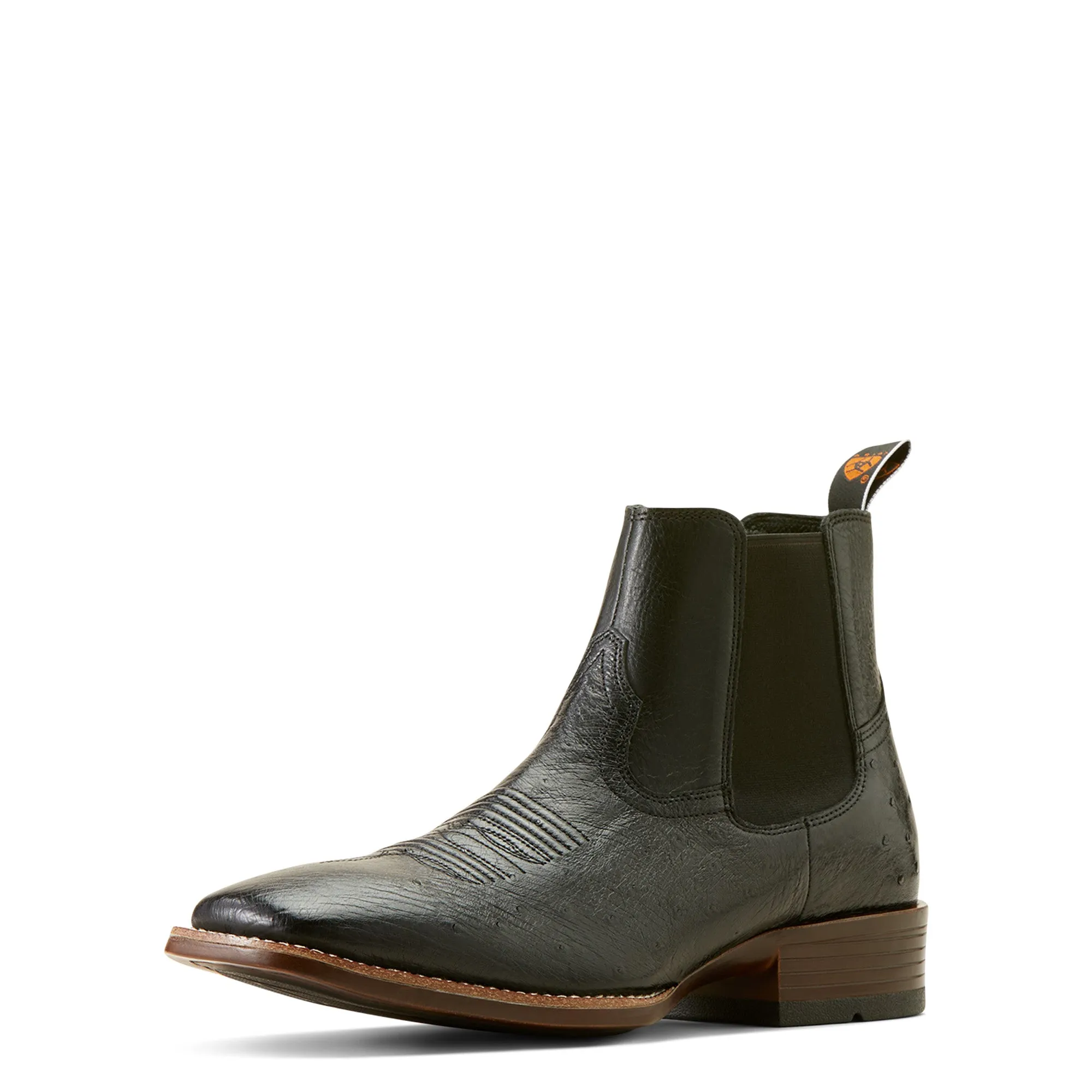 Men's Booker Ultra Exotic - Jet Black Smooth Quill Ostrich Leather