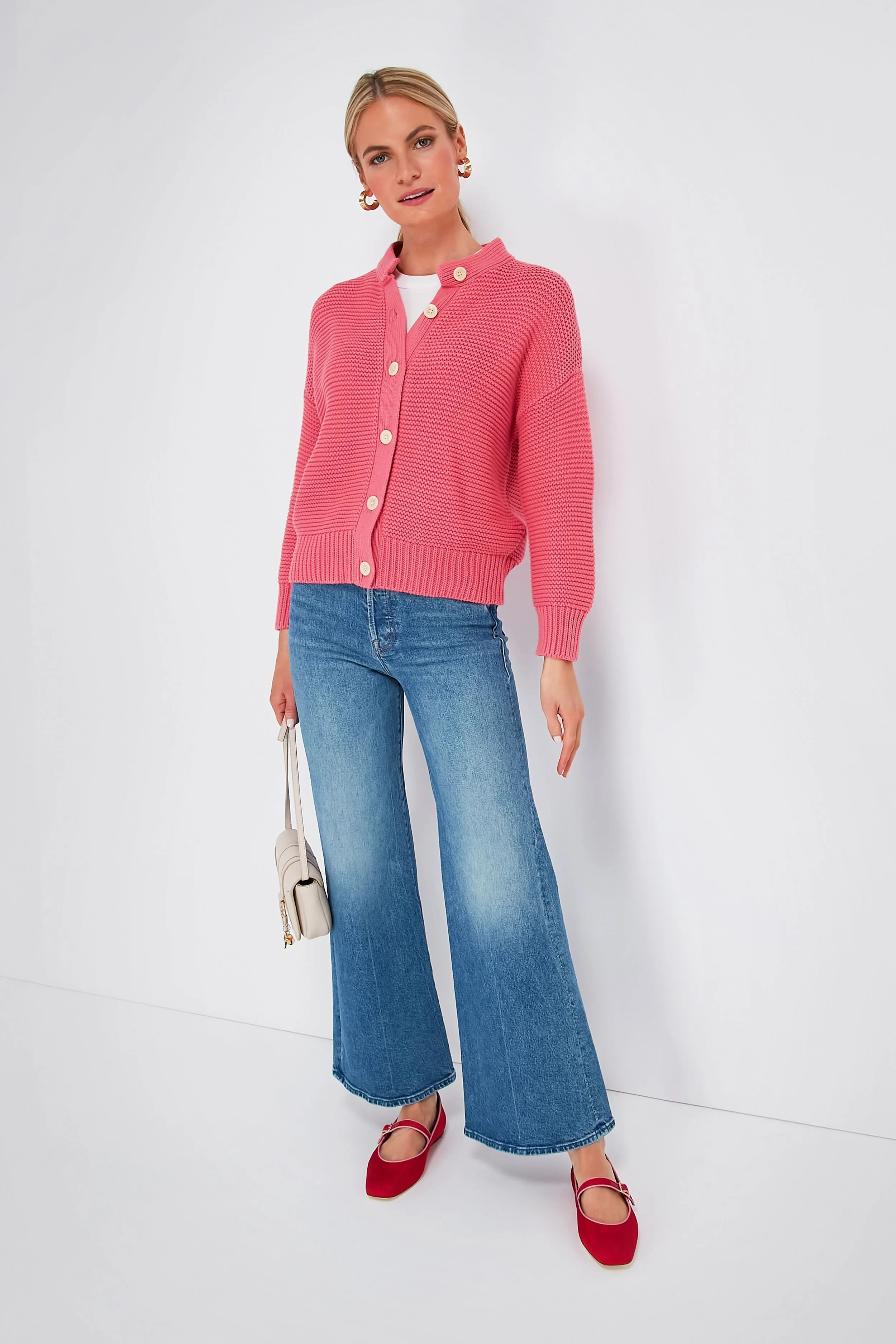 Red Moire Ginger Mary Jane Flat
