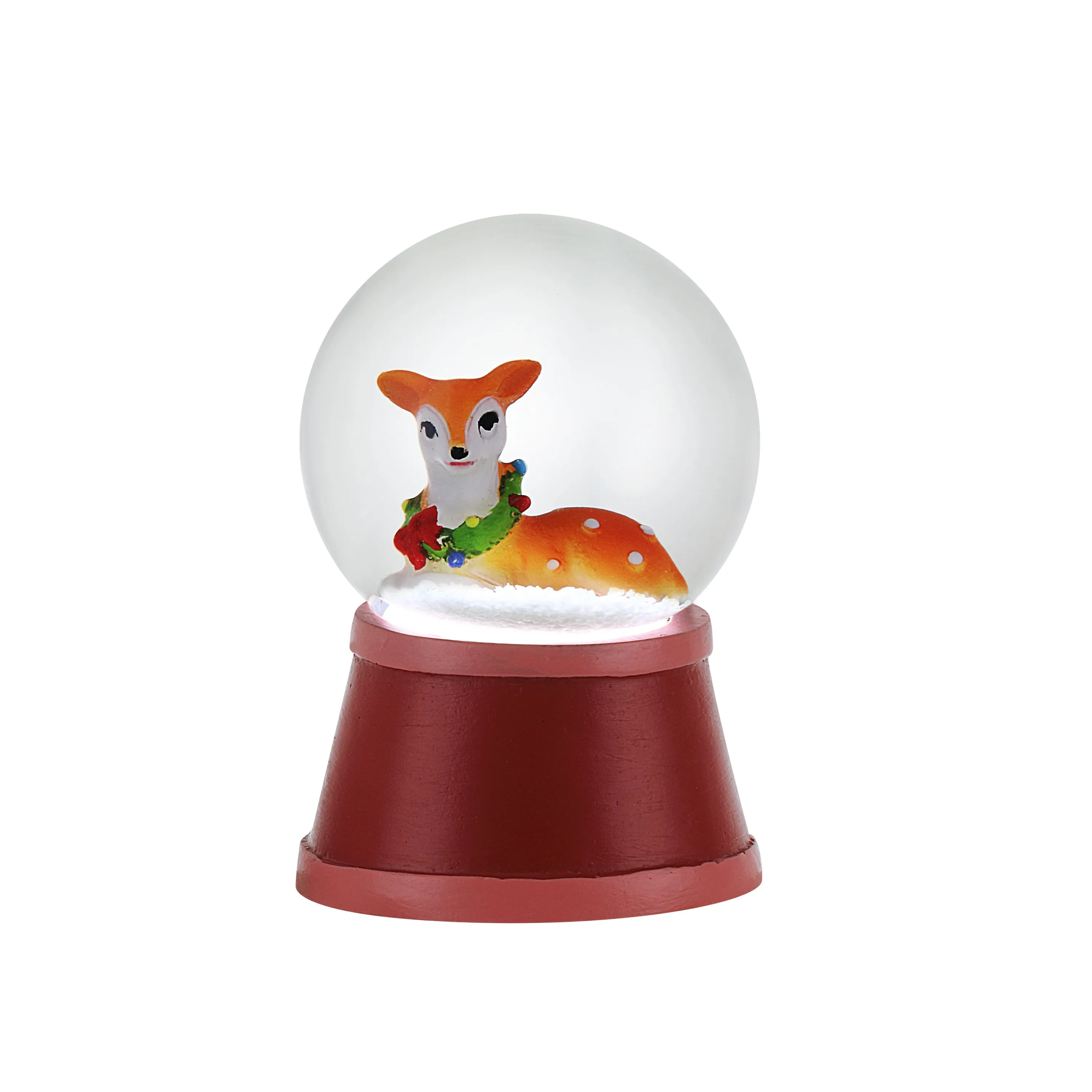 Set of 3 Mini Lit Snow Globes