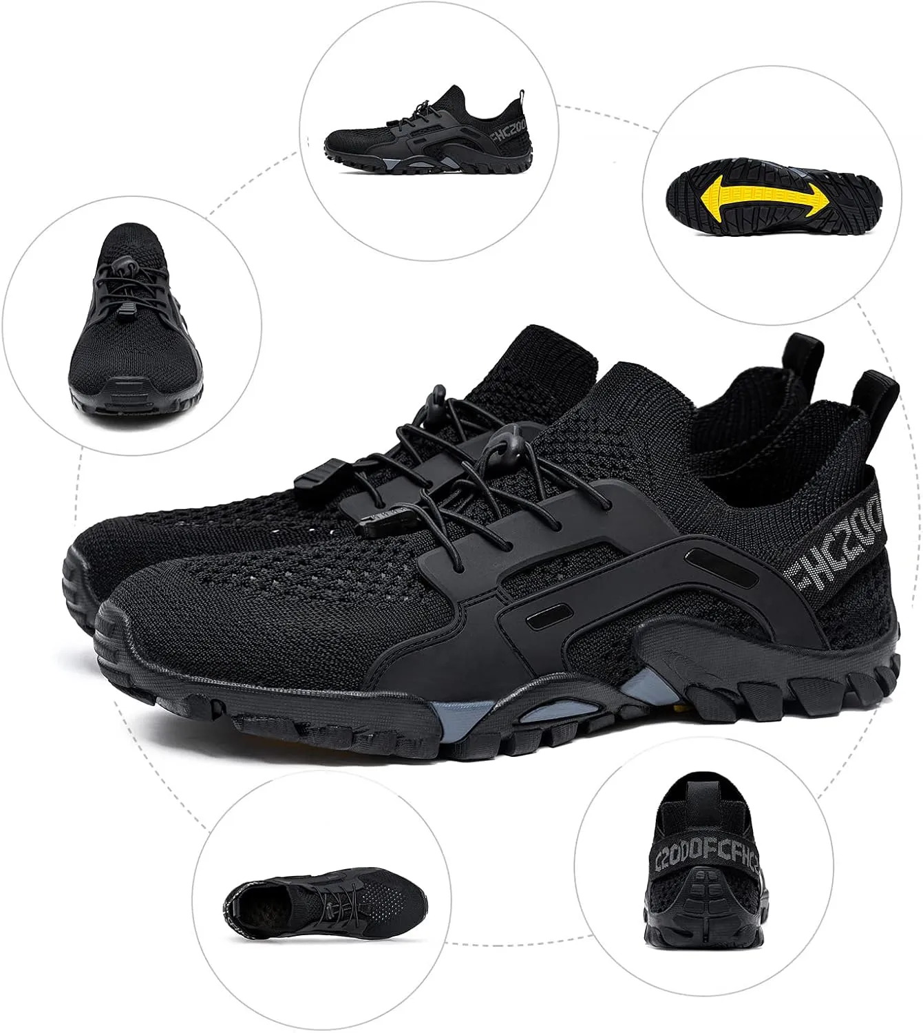SOBASO Water Shoes Women Men Quick Drying Swim Beach Aqua Shoes for Water Sport Diving Hiking Sailing Travel