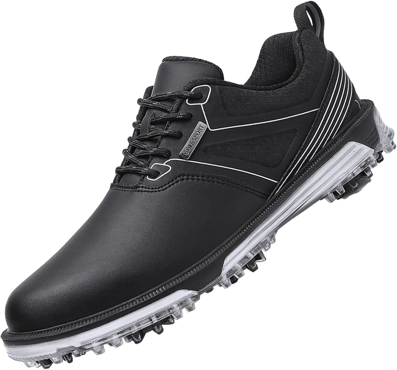 ULTIANT Men's Golf Shoes Fixed Nailless Sole Waterproof Lightweight No-Slip Walking Shoes Size7.5-13