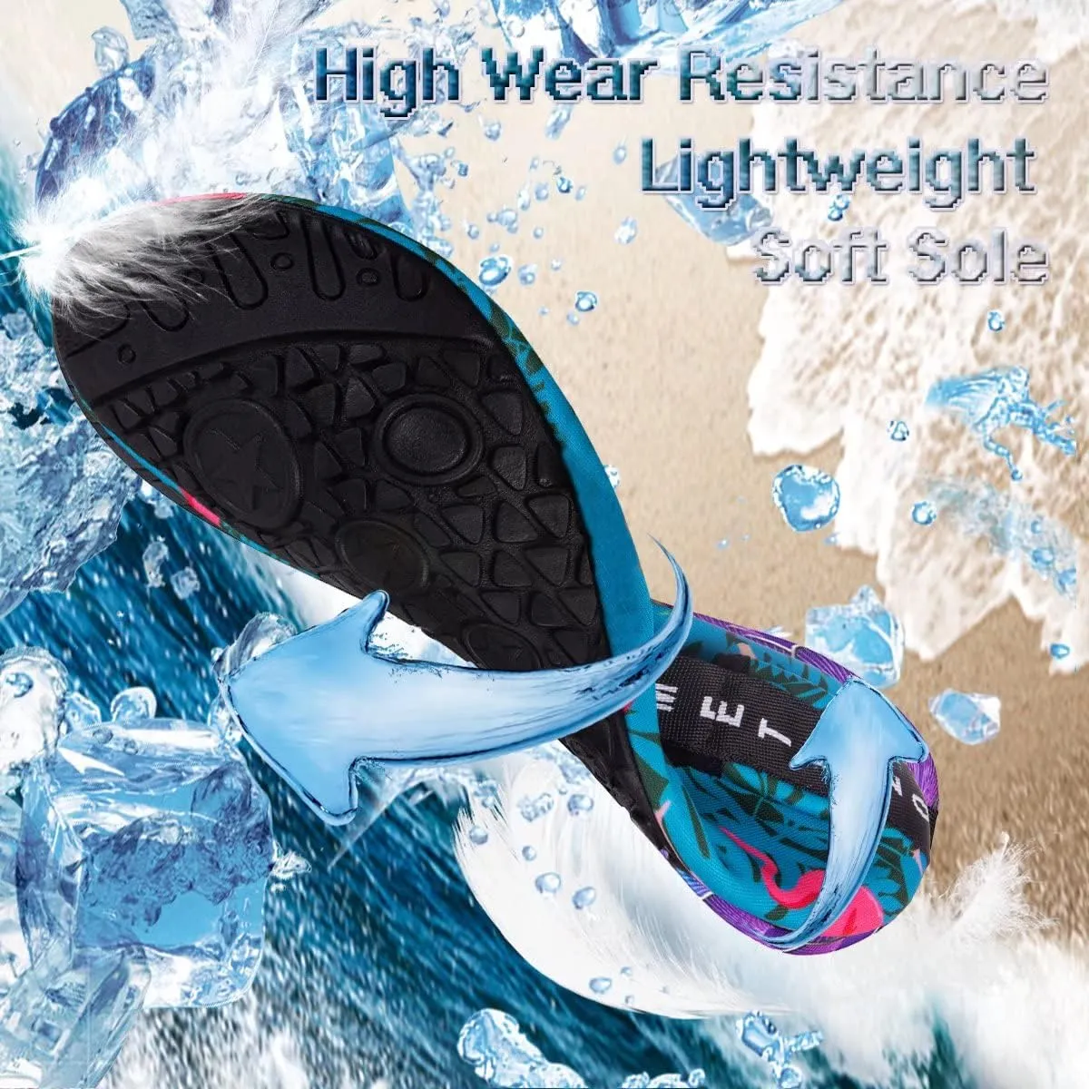 YALOX Water Shoes Women's Men's Outdoor Beach Swimming Aqua Socks Quick-Dry Barefoot Shoes Surfing Yoga Pool Exercise
