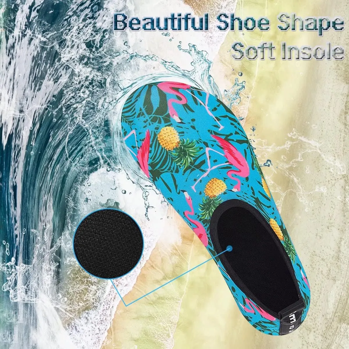 YALOX Water Shoes Women's Men's Outdoor Beach Swimming Aqua Socks Quick-Dry Barefoot Shoes Surfing Yoga Pool Exercise