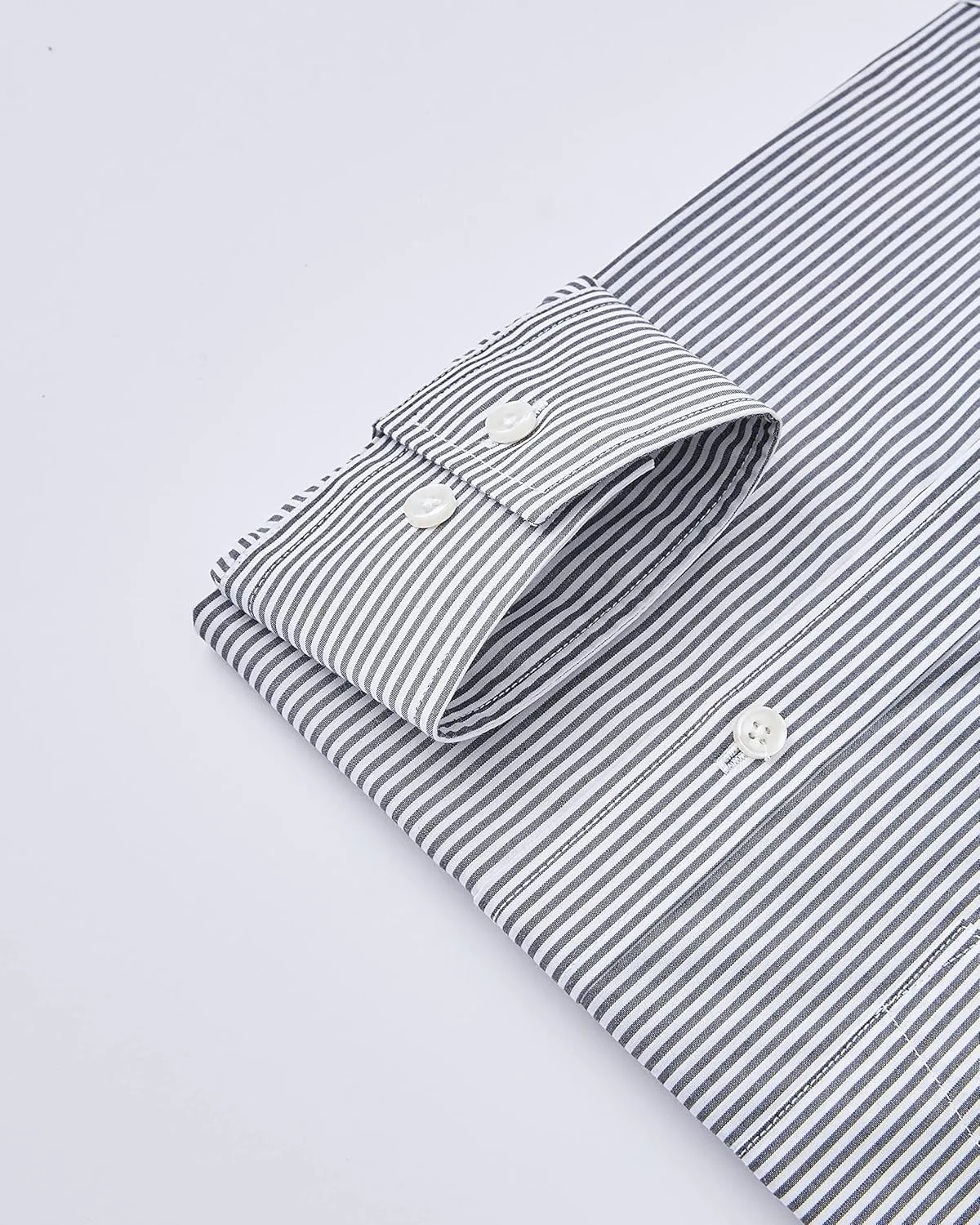 Year In Year Out Wrinkle Free Dress Shirt for Men Regular Fit Long Sleeve Wrinkle Resistant Shirt