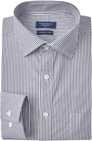 Year In Year Out Wrinkle Free Dress Shirt for Men Regular Fit Long Sleeve Wrinkle Resistant Shirt
